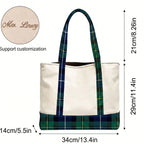 Embroidered Canvas Tote Bag