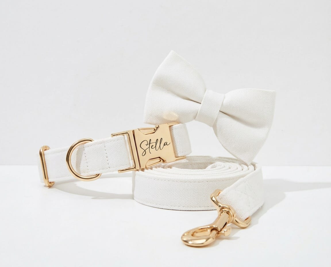 D&D Paws White Leather Set