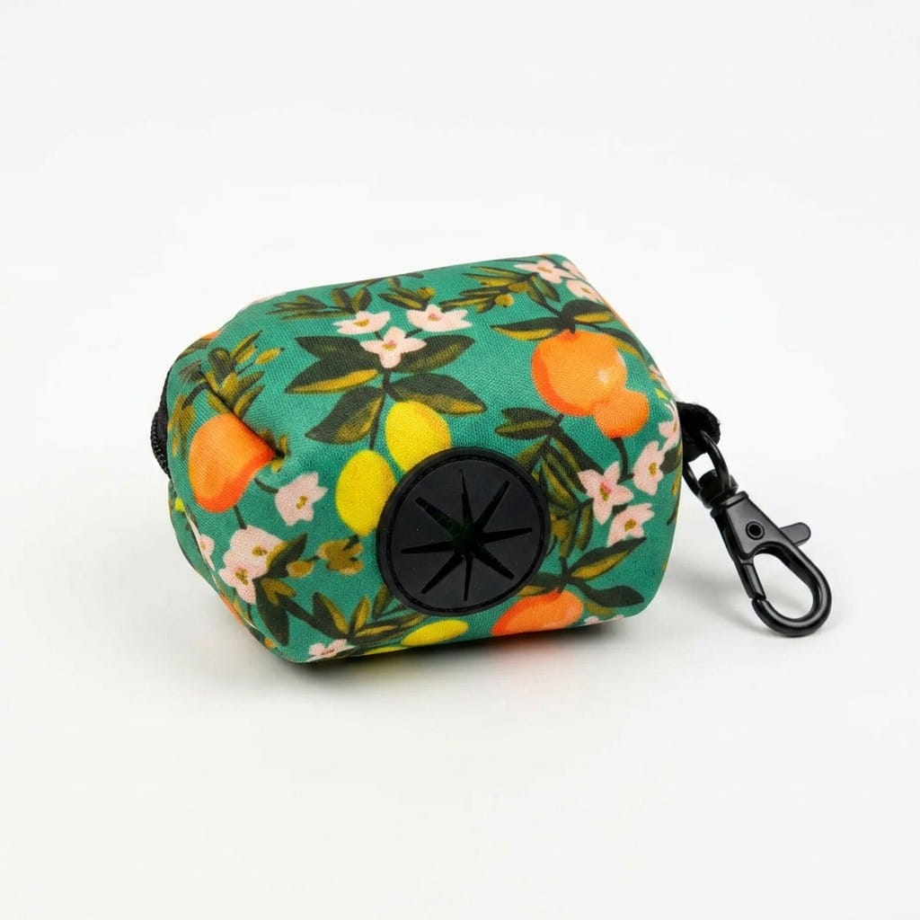 D&D Paws Poop Bag Holder Designed Floral Dog Vest Set