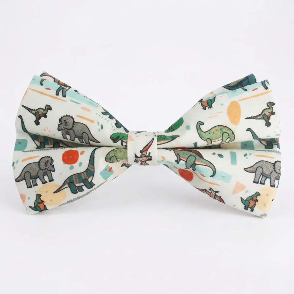 D&D Paws Bowtie Designed Dinosaur Dog Vest Set