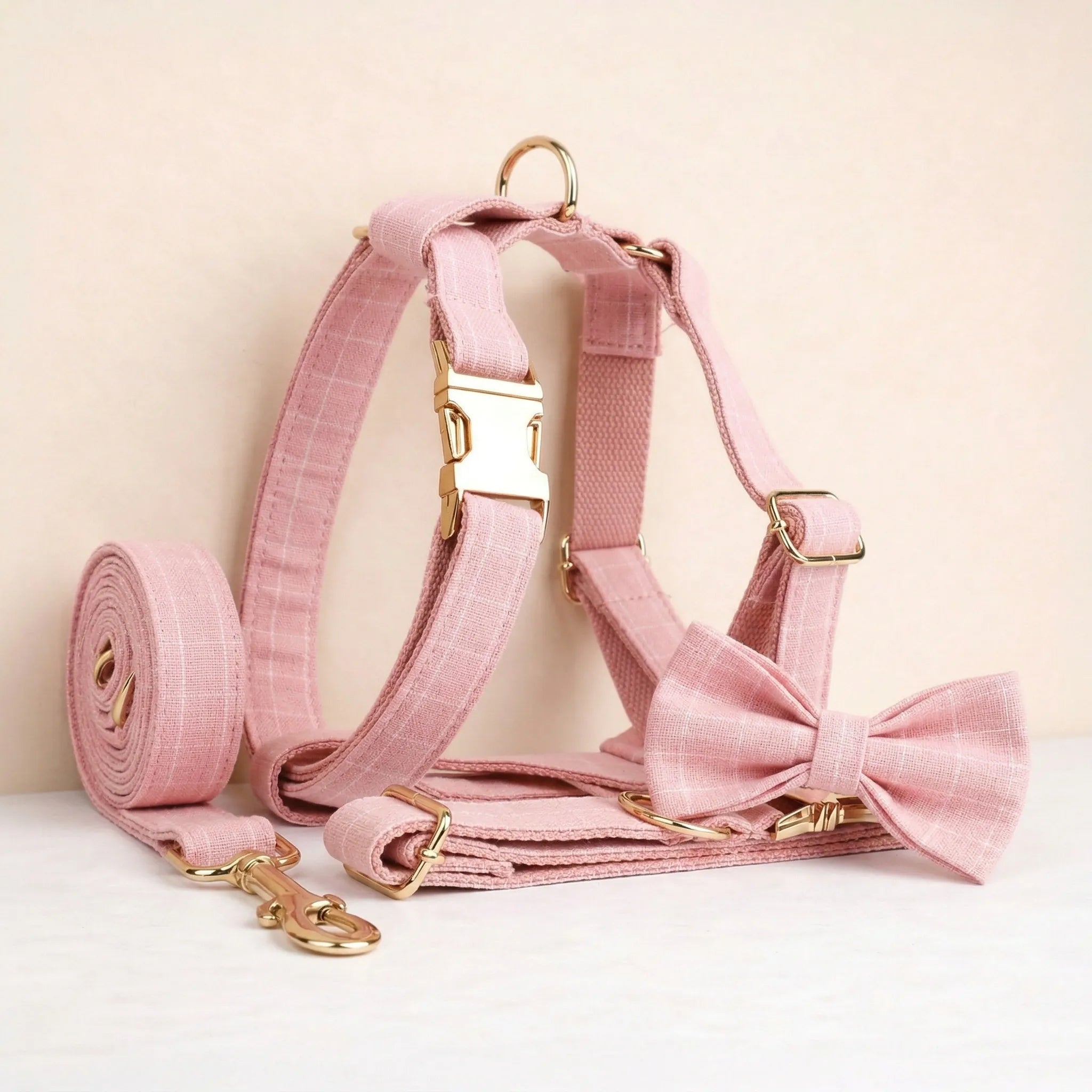 DDPaws  Pink Blush Plaid Set
