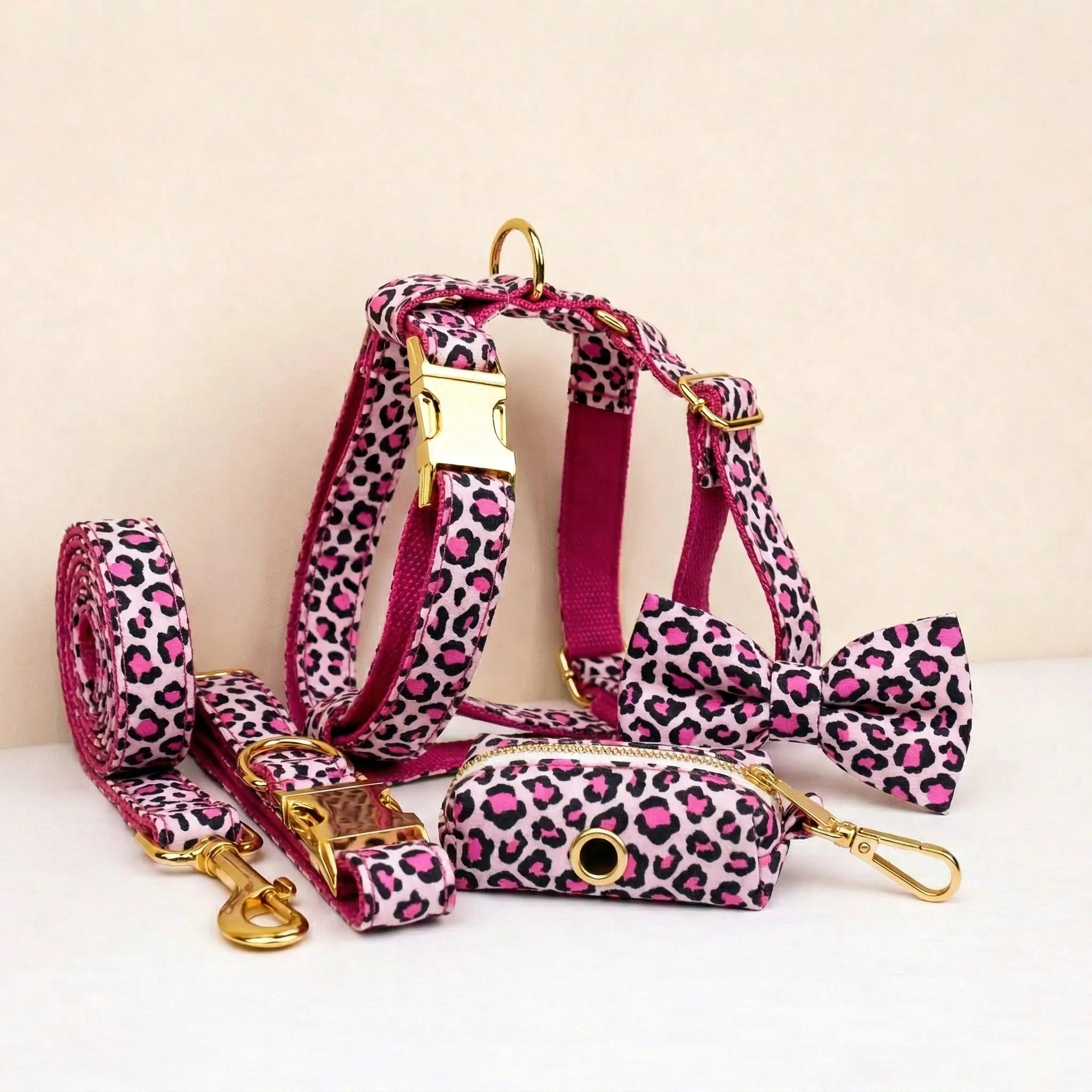 DDPaws  Pink Leopard Velvet Set
