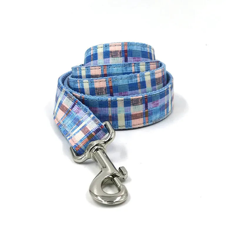 DDPaws  Leash / XS Blue Plaid Set