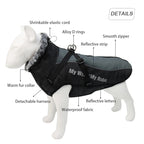 Waterproof Winter Dog Coat with Harness – Warm Jacket for Large Dogs