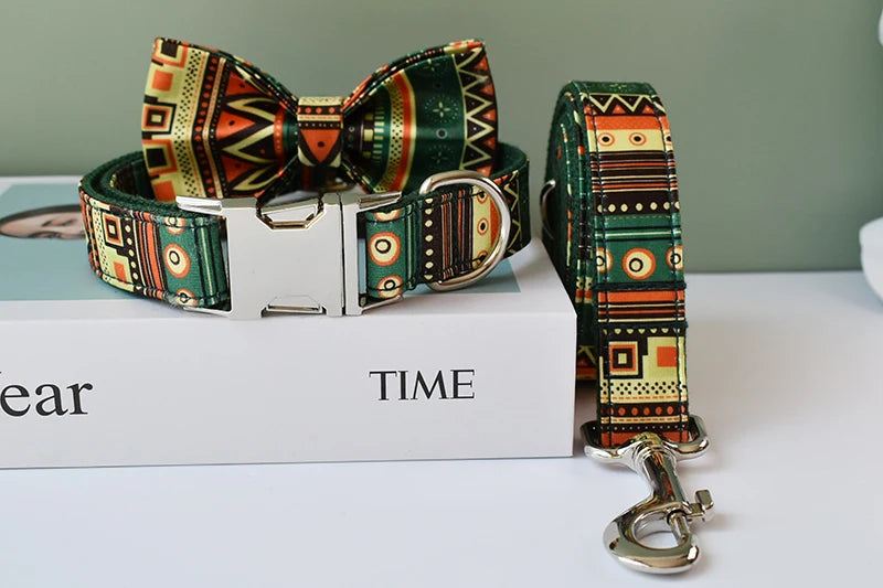 Personalized Dog Collar, Leash & Harness Set