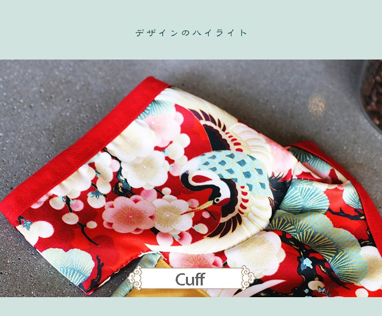 Japanese Kimono Pet Outfit – Cherry Blossom Crane Print Cosplay Coat for Dogs & Cats