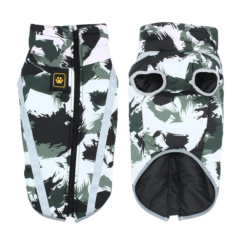 Waterproof Reflective Dog Jacket – Warm Winter Coat for Large & Small Breeds