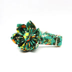 DDPaws  Personalized Floral Lemon Girly Dog Collar Flower with Matching Leash and Harness