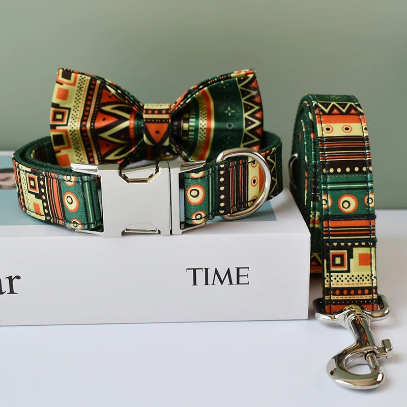 Personalized Dog Collar, Leash & Harness Set