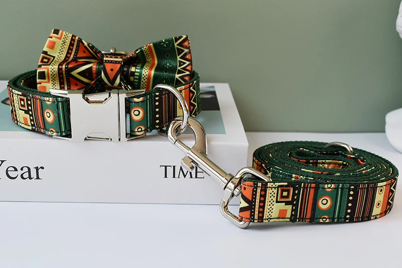 Personalized Dog Collar, Leash & Harness Set