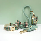 DDPaws  Green / XS Personalized Plaid Dog Walking Set