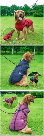 Waterproof Winter Dog Jacket with Built-in Harness – Warm Coat for Small & Large Breeds