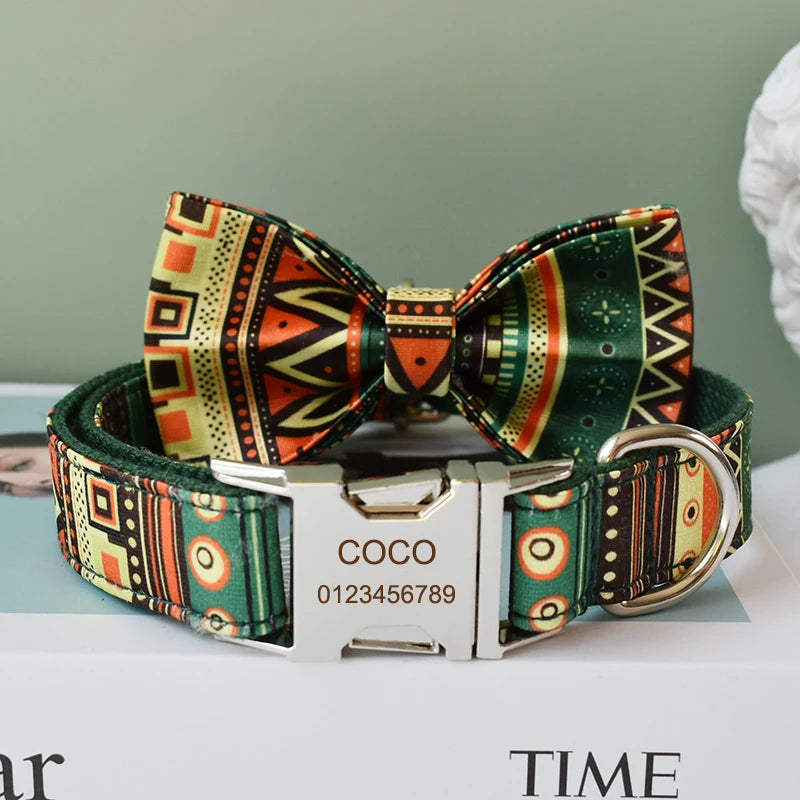 Personalized Dog Collar, Leash & Harness Set