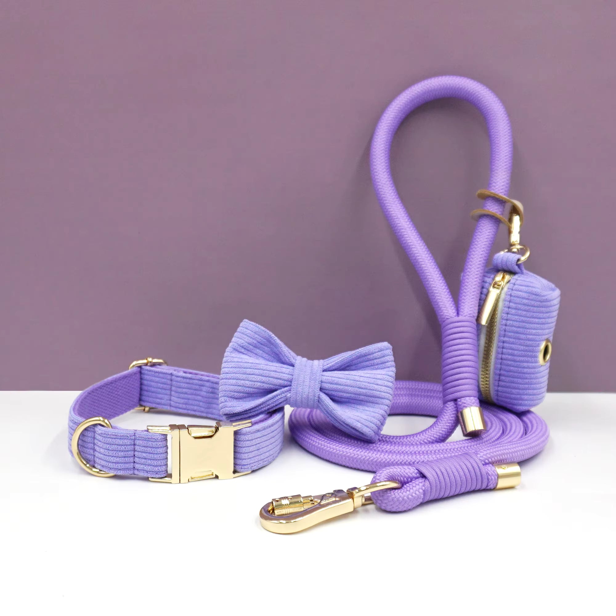 Personalized Corduroy Dog Walking Set