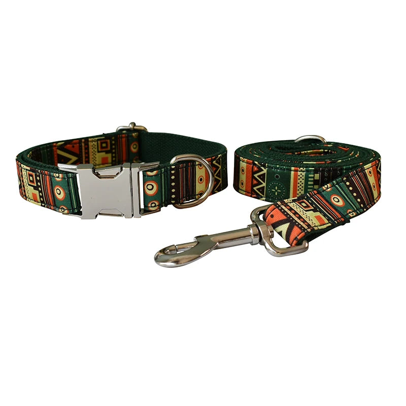 Personalized Dog Collar, Leash & Harness Set