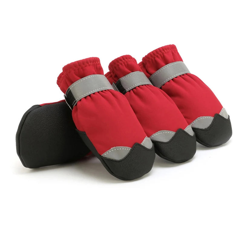 Waterproof Reflective Dog Boots – Non-Slip PVC Sole Shoes for All-Season Paw Protection