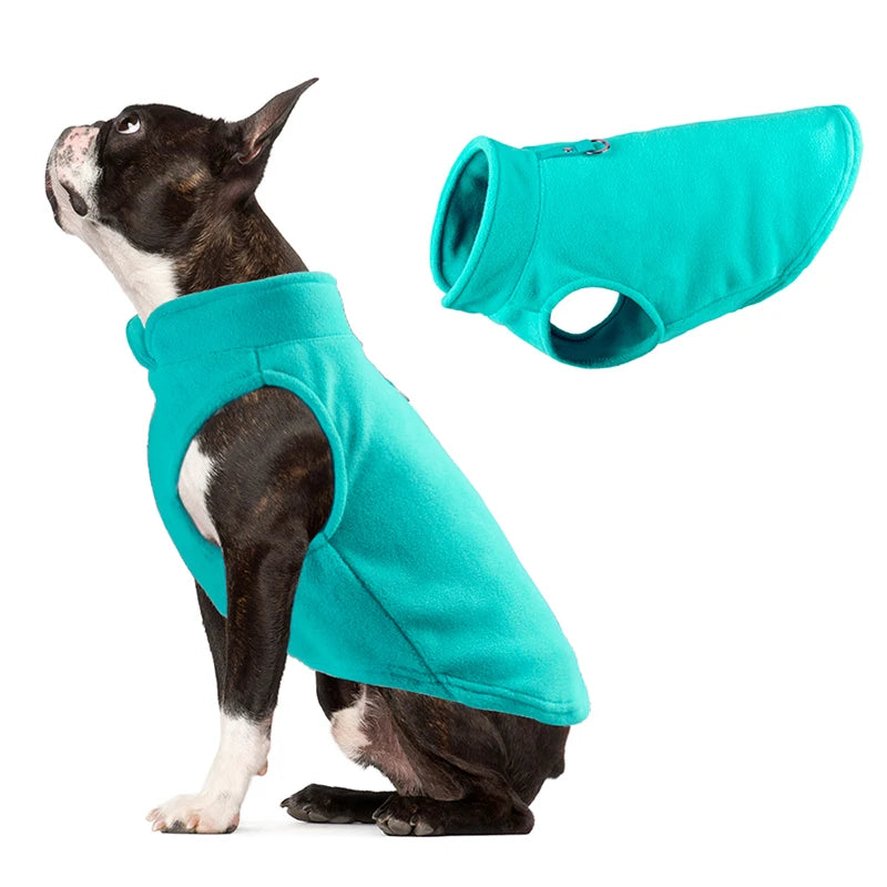Winter Fleece Dog Vest – Warm Jacket for Small Dogs & Cats
