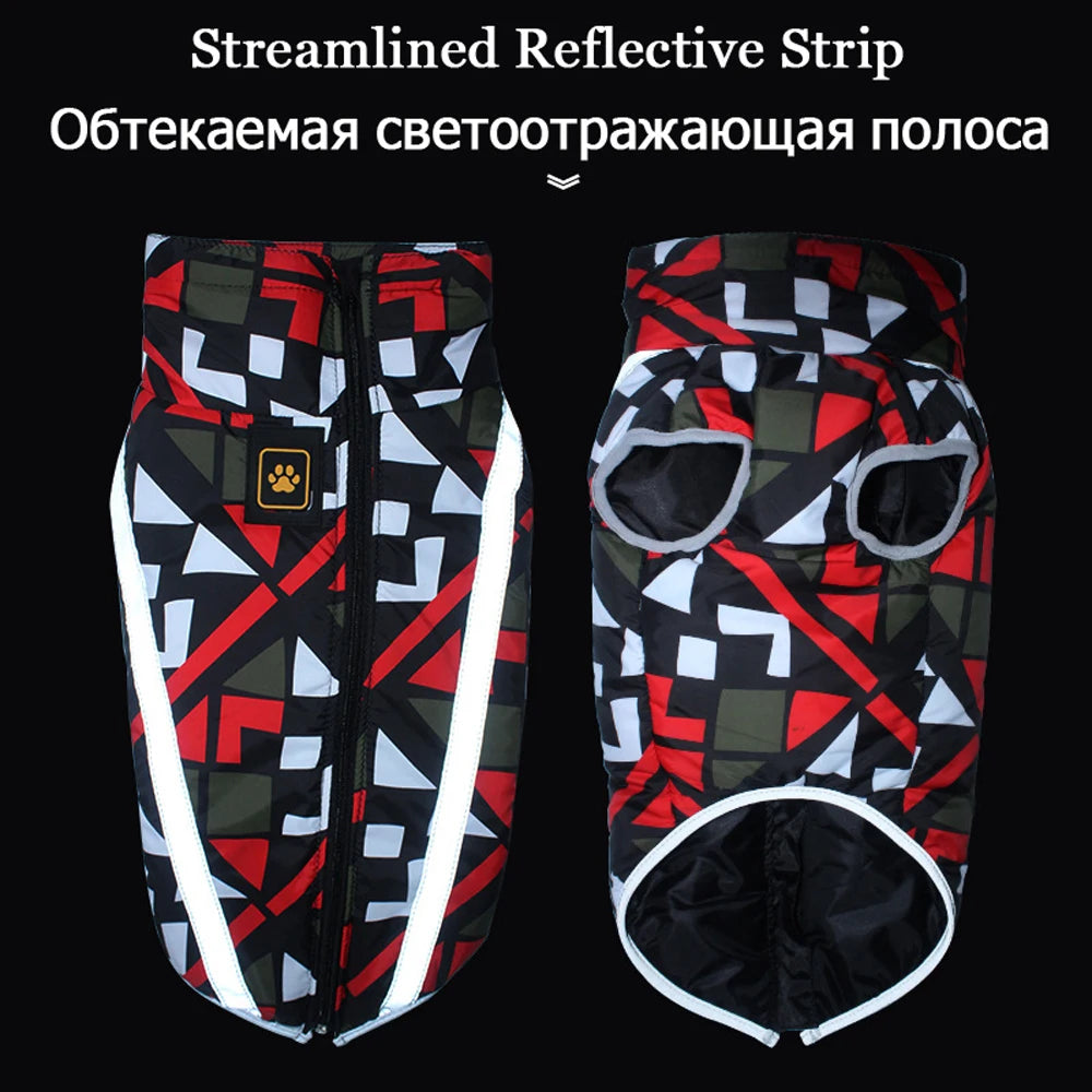 Waterproof Reflective Dog Jacket – Warm Winter Coat for Large & Small Breeds