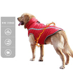 Waterproof Winter Dog Coat – Padded Fleece Jacket for Large Dogs
