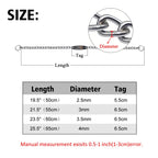 Personalized Dog Chain Collar – Engraved Metal Choke Collar for Training Medium & Large Dogs