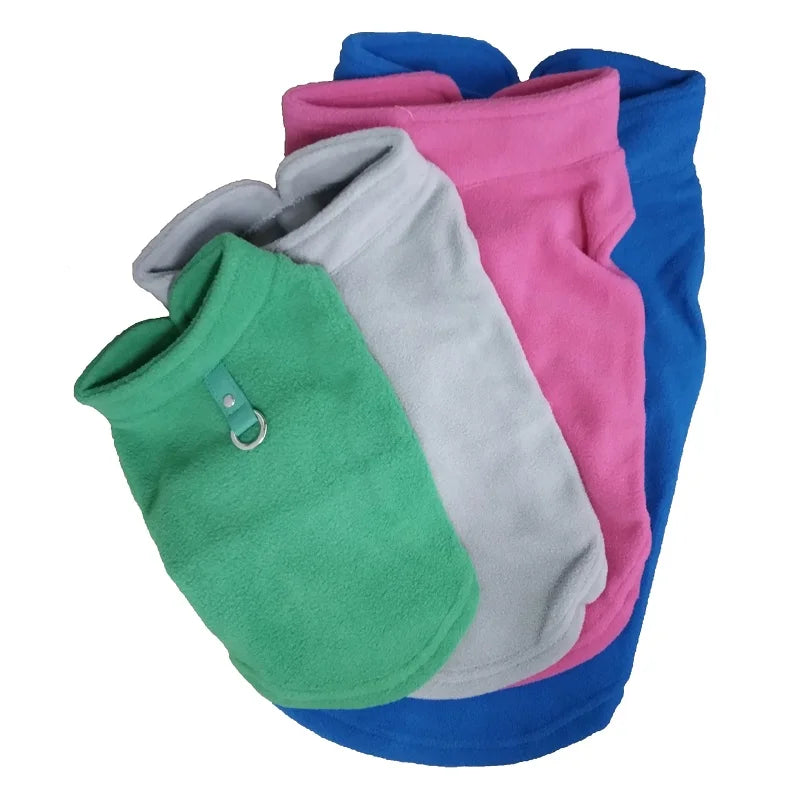 Winter Fleece Dog Vest – Warm Jacket for Small Dogs & Cats