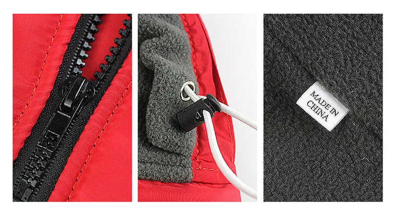 Waterproof Winter Dog Coat – Padded Fleece Jacket for Large Dogs