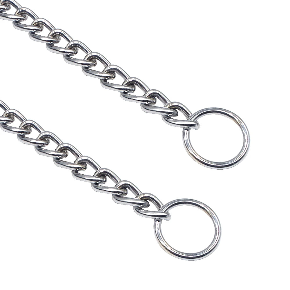 Personalized Dog Chain Collar – Engraved Metal Choke Collar for Training Medium & Large Dogs