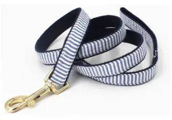 DDPaws  Leash / XS Designed Navy White Plaid Set [Made-to-Order]