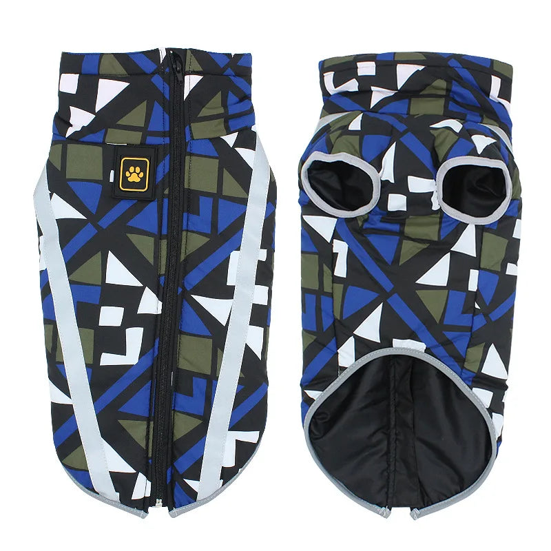 Waterproof Reflective Dog Jacket – Warm Winter Coat for Large & Small Breeds