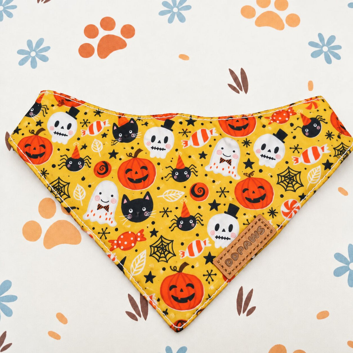 Designed Halloween Sugar Pumpkin Dog Harness Set