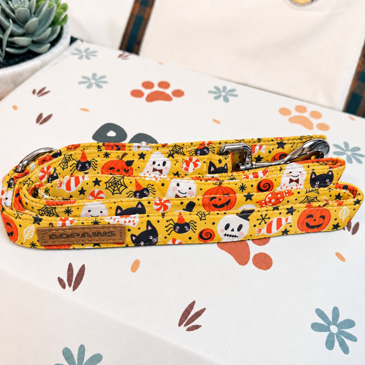 Designed Halloween Sugar Pumpkin Dog Harness Set