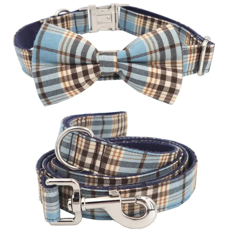 DDPaws  Designed Blue Brown Plaid Set [Made-to-Order]