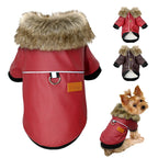Cool Dog Leather Jacket – Warm Waterproof Winter Coat for Small & Medium Dogs