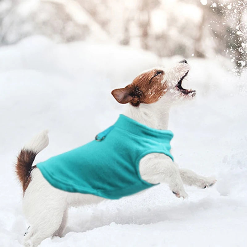 Winter Fleece Dog Vest – Warm Jacket for Small Dogs & Cats