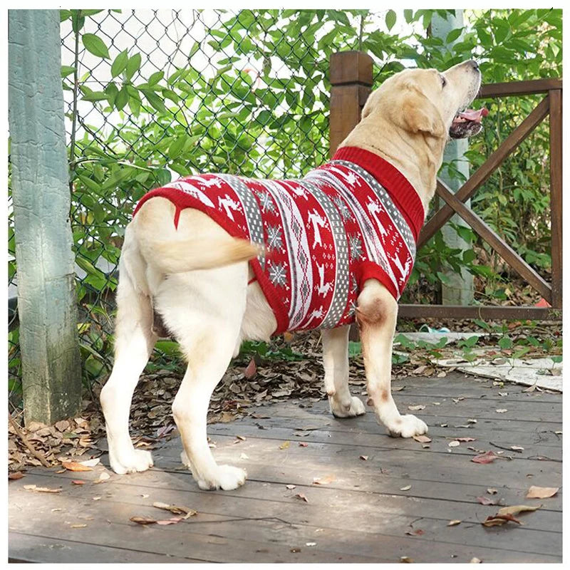 Large Dog Knitted Sweater – Warm Winter Turtleneck for Big Breeds