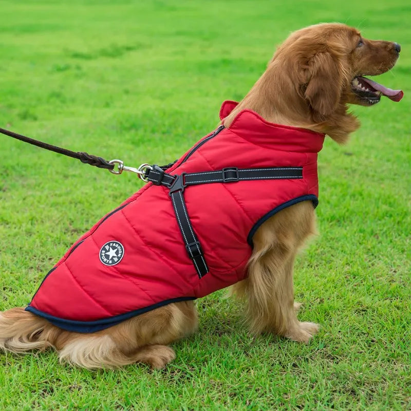 Waterproof Winter Dog Jacket with Built-in Harness – Warm Coat for Small & Large Breeds