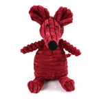 Plush Animal Dog Toy – Corduroy Squeaky Chew Toy for Small & Large Dogs