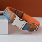 Grid Design Personalized Dog Collar, Leash & Harness Set