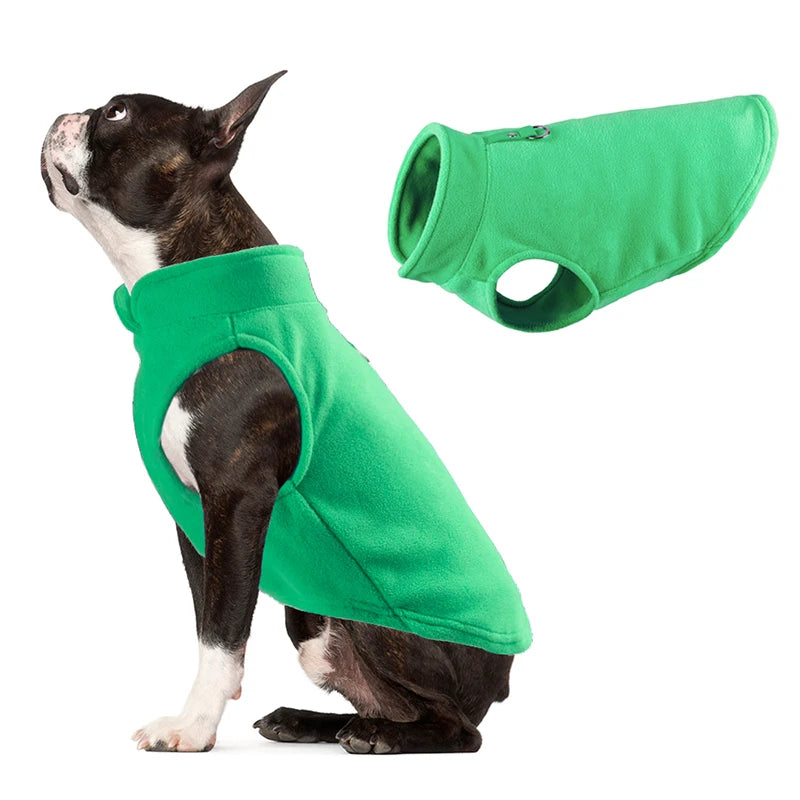 Winter Fleece Dog Vest – Warm Jacket for Small Dogs & Cats