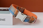 Grid Design Personalized Dog Collar, Leash & Harness Set