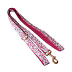 Personalized Floral Dog Collar Leash Set