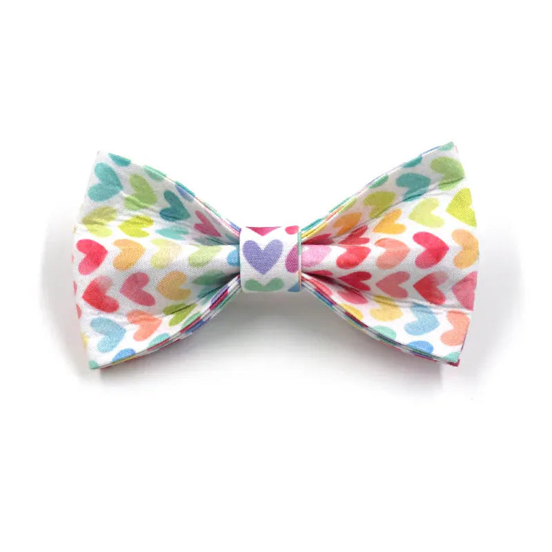 D&D Paws Bowtie / XS Pink Hearts Print Set
