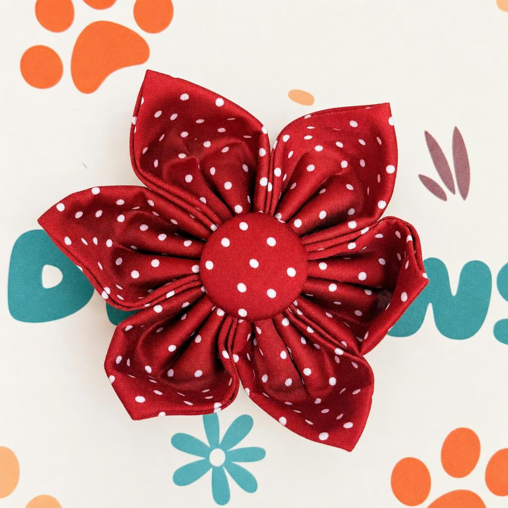 Designed Red Polka Dot Dog Vest Set