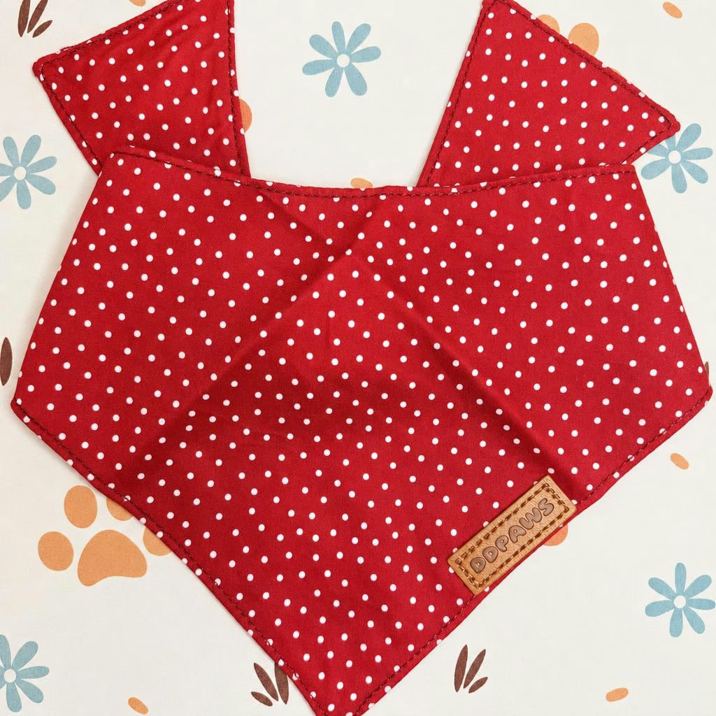 Designed Red Polka Dot Dog Vest Set
