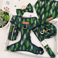 Designed Pine Forest Dog Vest Set