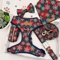 Designed Christmas Plaid Dog Vest Set
