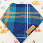 Designed Navy Plaid Dog Vest Set