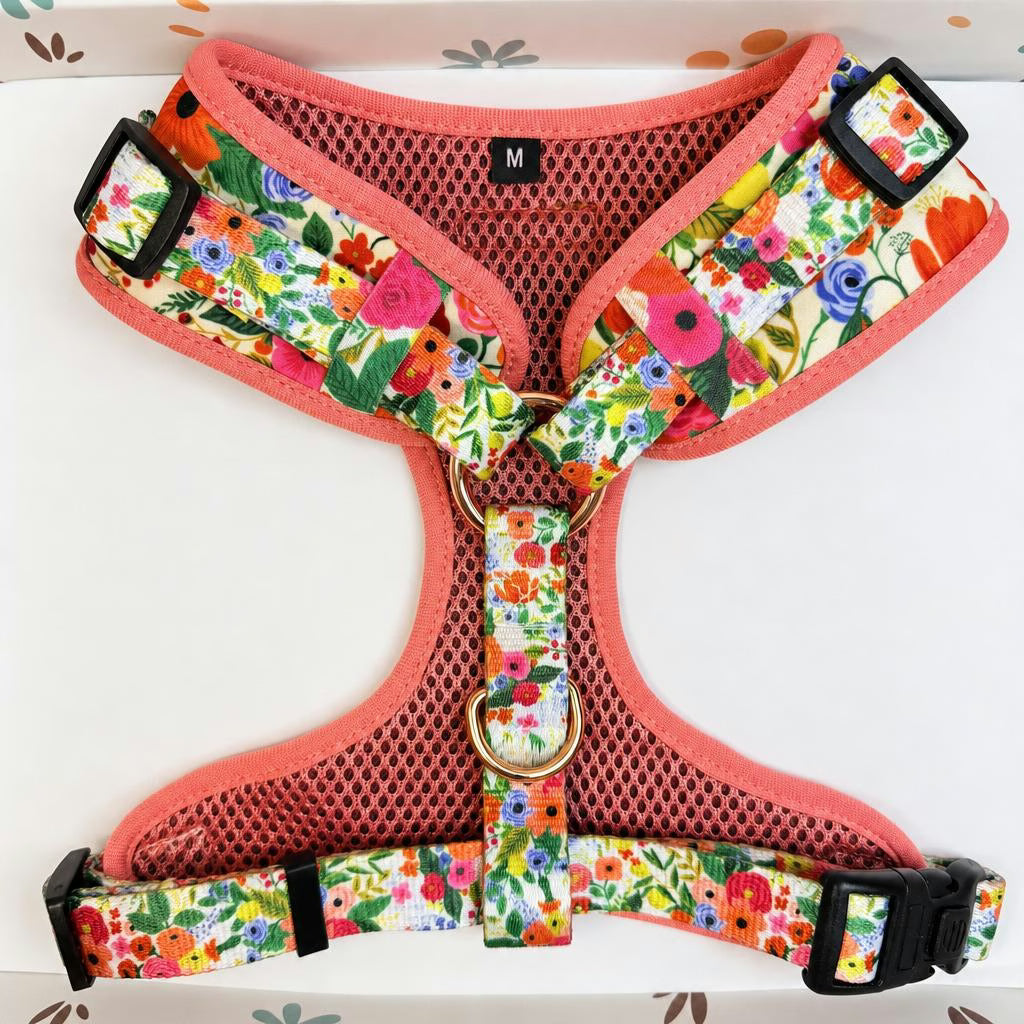 Designed Spring Floral Dog Vest Set