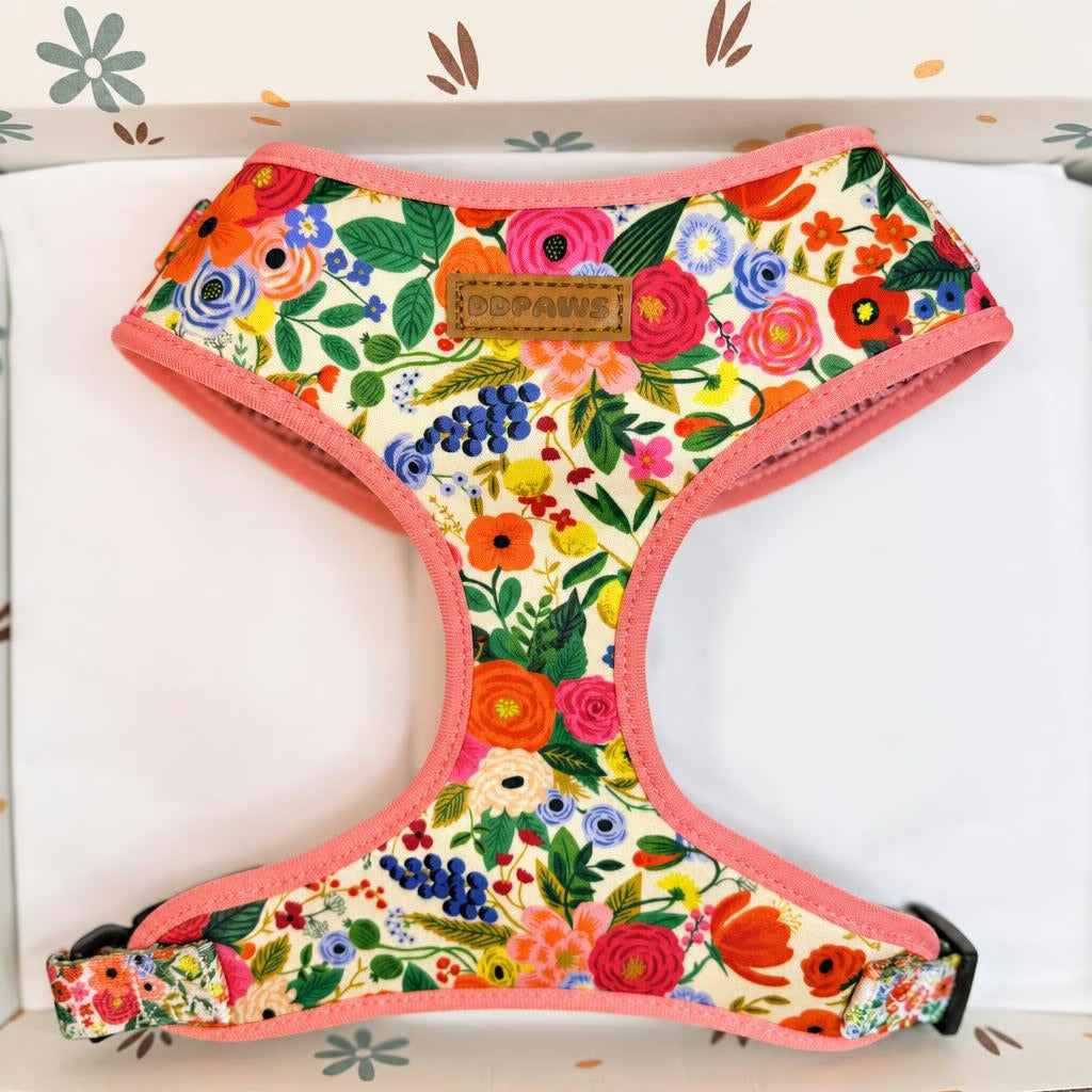 Designed Spring Floral Dog Vest Set