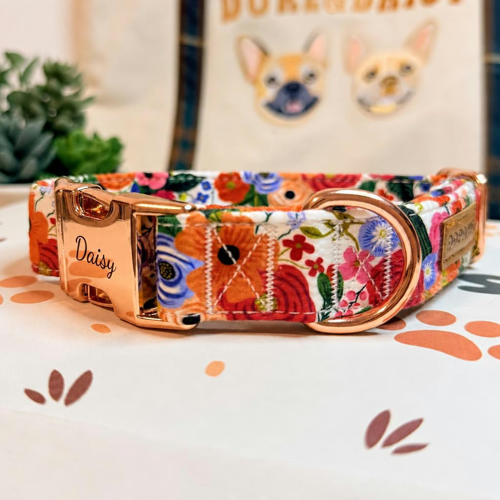 Designed Spring Floral Dog Vest Set